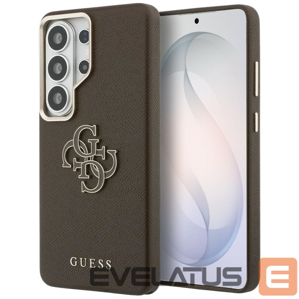 Kitos prekės Guess Guess Grained Big 4G Metal Logo Case for Samsung Galaxy S26 Ultra - Brown