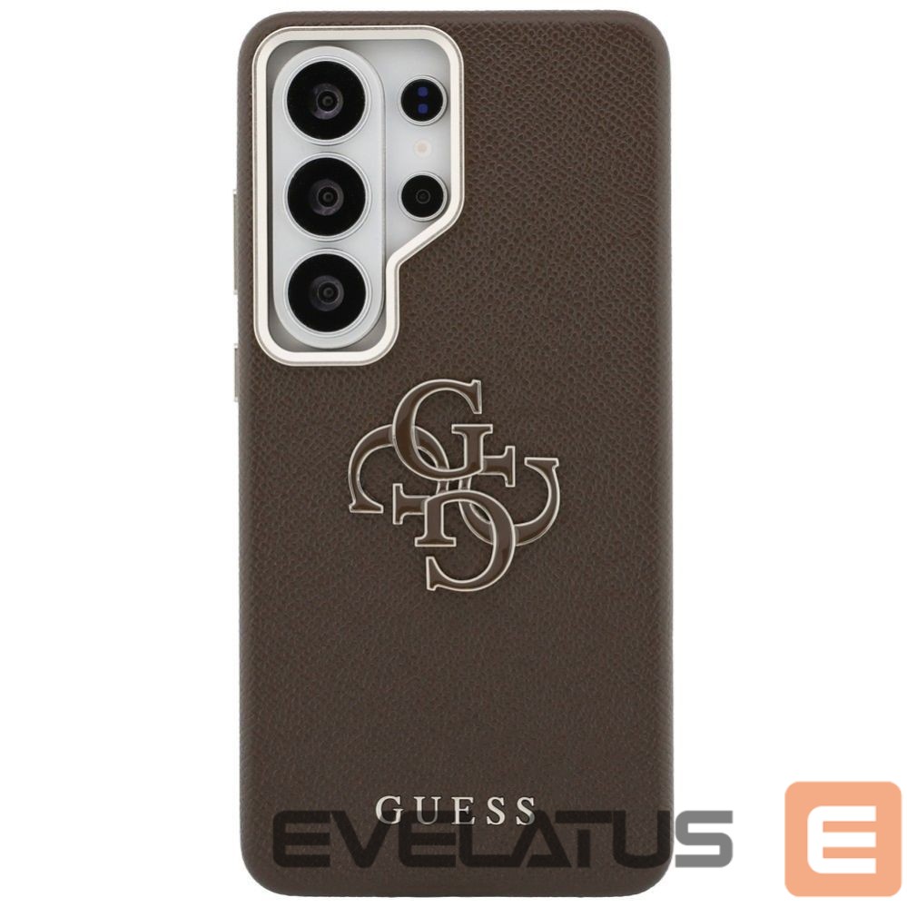 Kitos prekės Guess Guess Grained Big 4G Metal Logo Case for Samsung Galaxy S26 Ultra - Brown