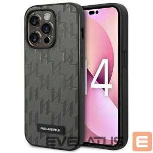 Kitos prekės Karl Lagerfeld  Karl Lagerfeld Saffiano Mono Metal Logo iPhone 14 Pro Max 6.7" Case - Gray 