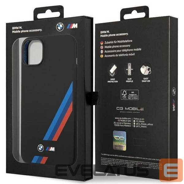 Kitos prekės BMW BMW Grip Stand Hot Stamp Case for iPhone 14 Plus / 15 Plus - Black