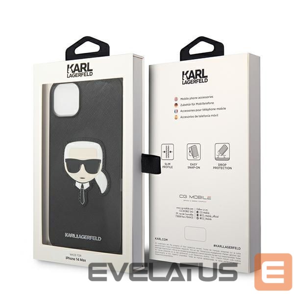 Kitos prekės Karl Lagerfeld Karl Lagerfeld Puffy Ikonik Pin Case for iPhone 14 / 15 / 13 - Black
