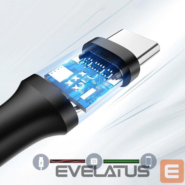 Kabelis Ugreen Ugreen US184 20882 USB-A 3.0 / USB-C 3A cable 1m - black
