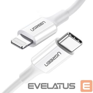Kabelis Ugreen  Ugreen US171 Lightning - USB-C MFi PD cable 20W 480Mb/s 1m - white 
