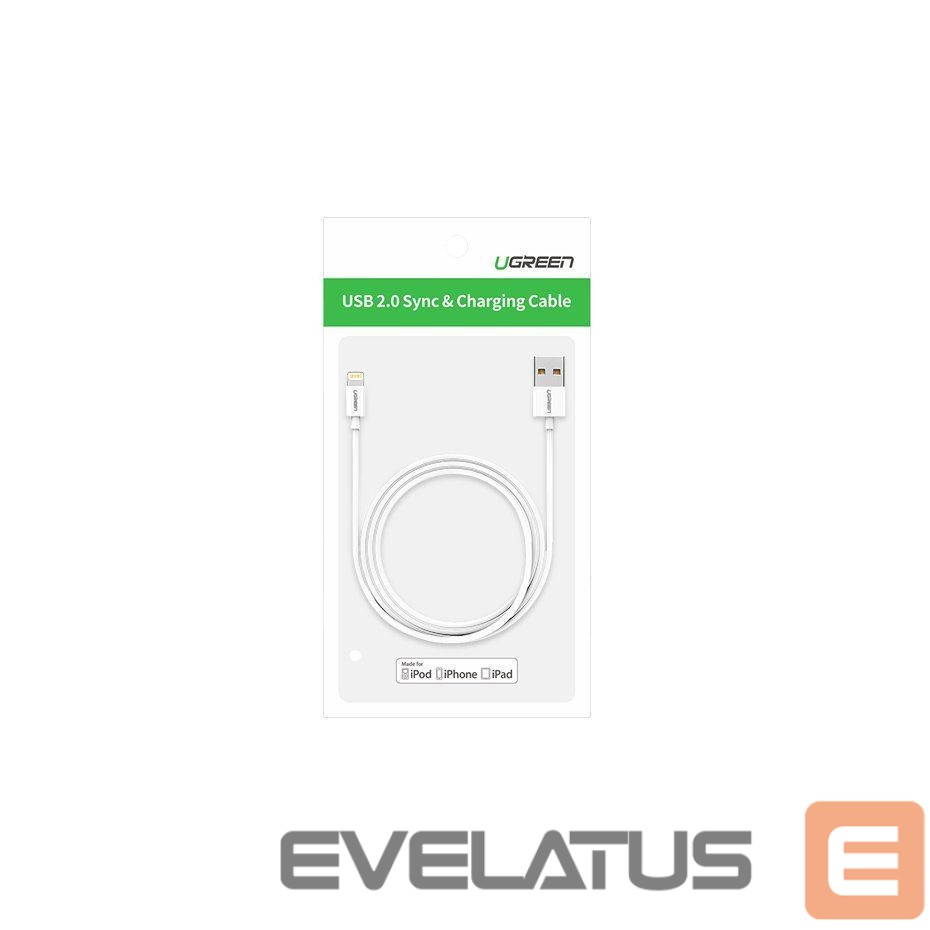 Kabelis Ugreen Ugreen US155 20728 USB-A / Lightning MFi 2.4A cable 1m - white