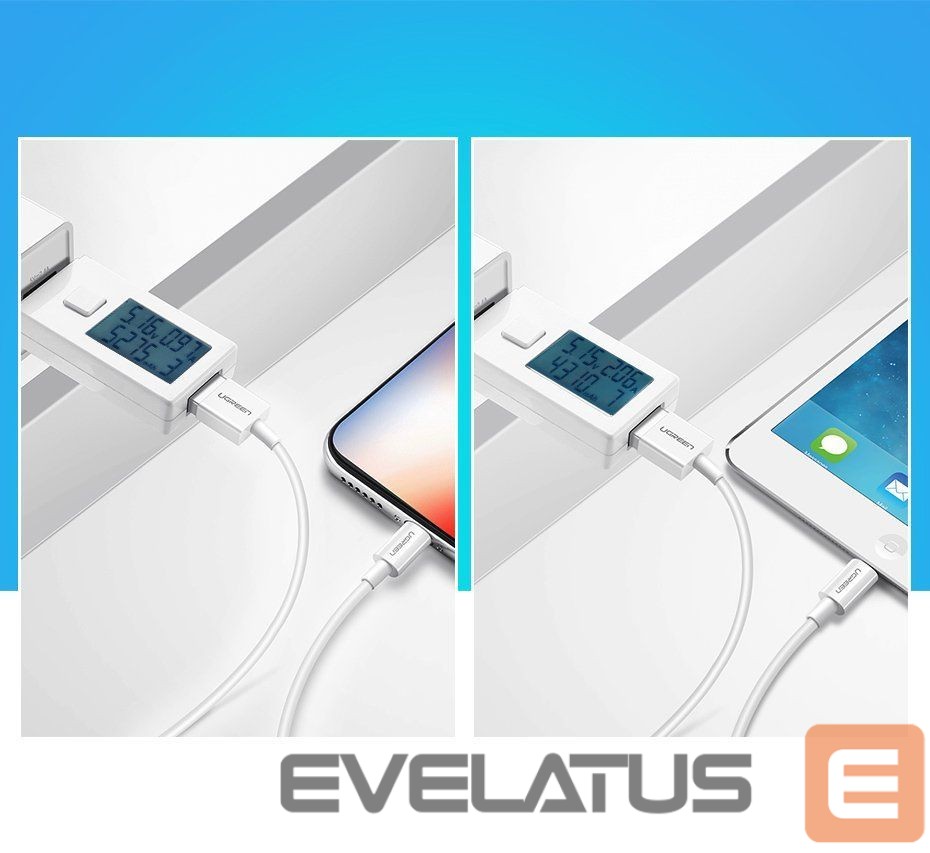 Kabelis Ugreen Ugreen US155 20728 USB-A / Lightning MFi 2.4A cable 1m - white