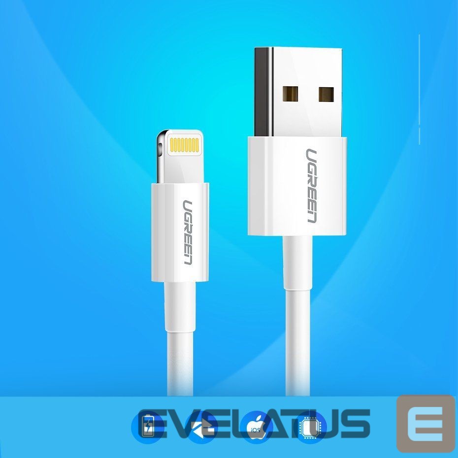 Kabelis Ugreen Ugreen US155 20728 USB-A / Lightning MFi 2.4A cable 1m - white