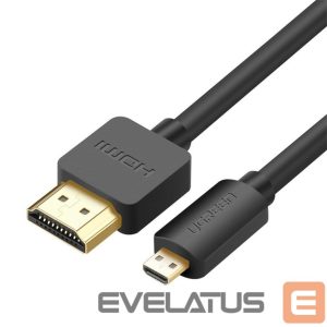 Kabelis Ugreen  Ugreen cable HDMI - micro HDMI cable 19 pin 2.0v 4K 60Hz 30AWG 1.5m black (30102) 