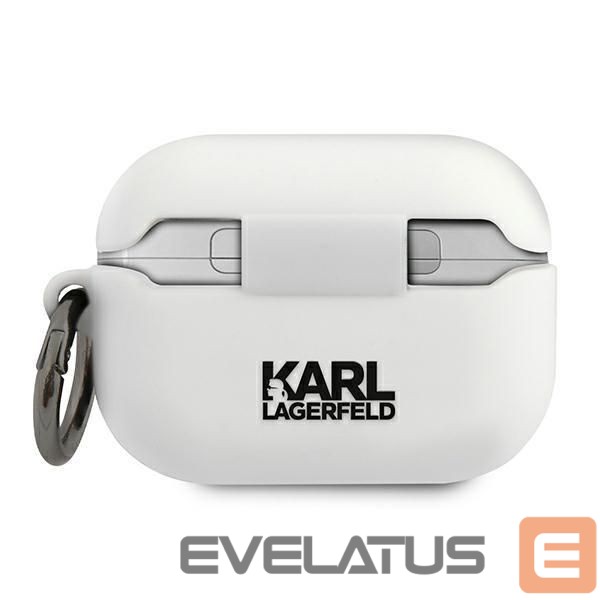 Nugarėlės dėklai Karl Lagerfeld Karl Lagerfeld KLACAPSILCHWH AirPods Pro cover biały/white Silicone Choupette