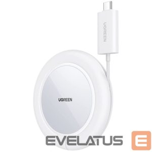 Adapteriai Ugreen  Ugreen CD245 40123 wireless Qi / MagSafe charger 15W with USB-C cable - white 