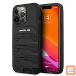 Nugarėlės dėklai Mercedes-Benz  AMG AMHCP13XGSEBK iPhone 13 Pro Max 6,7" czarny/black hardcase Leather Debossed Lines 