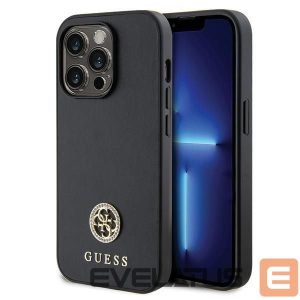 Nugarėlės dėklai Guess  Guess GUHCP15LPS4DGPK iPhone 15 Pro 6.1" black/black hardcase Strass Metal Logo 