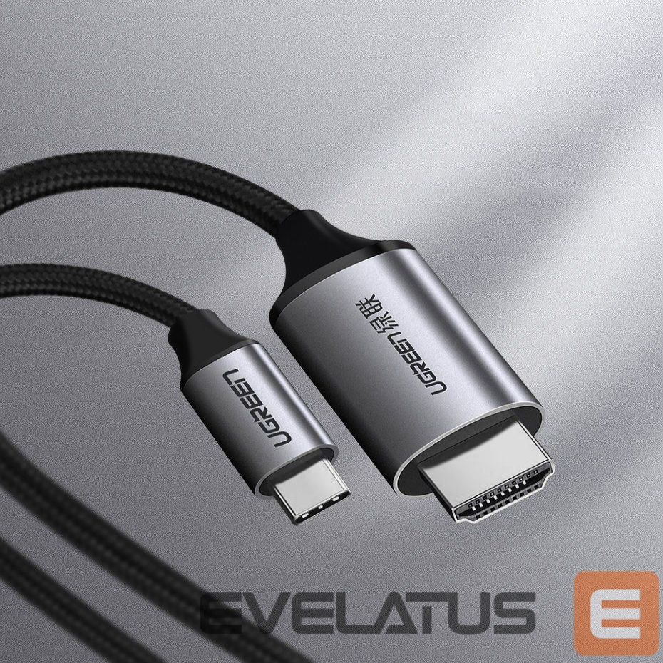 Kabelis Ugreen Ugreen cable HDMI cable - USB Type C 4K 60 Hz 1.5 m black-gray (MM142 50570)