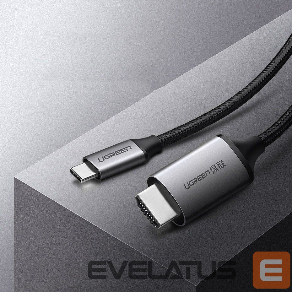 Kabelis Ugreen Ugreen cable HDMI cable - USB Type C 4K 60 Hz 1.5 m black-gray (MM142 50570)