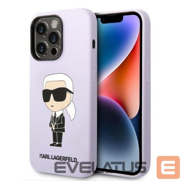 Nugarėlės dėklai Karl Lagerfeld Karl Lagerfeld KLHCP14XSNIKBCU iPhone 14 Pro Max 6.7" hardcase purple/purple Silicone Ikonik