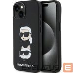 Nugarėlės dėklai Karl Lagerfeld  Karl Lagerfeld Silicone Karl&Choupette Head case for iPhone 15 Plus / 14 Plus - black 