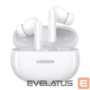 Laidinės ausinės Ugreen  Ugreen HiTune T6 wireless headphones with ANC function + USB-A - USB-C cable - white 