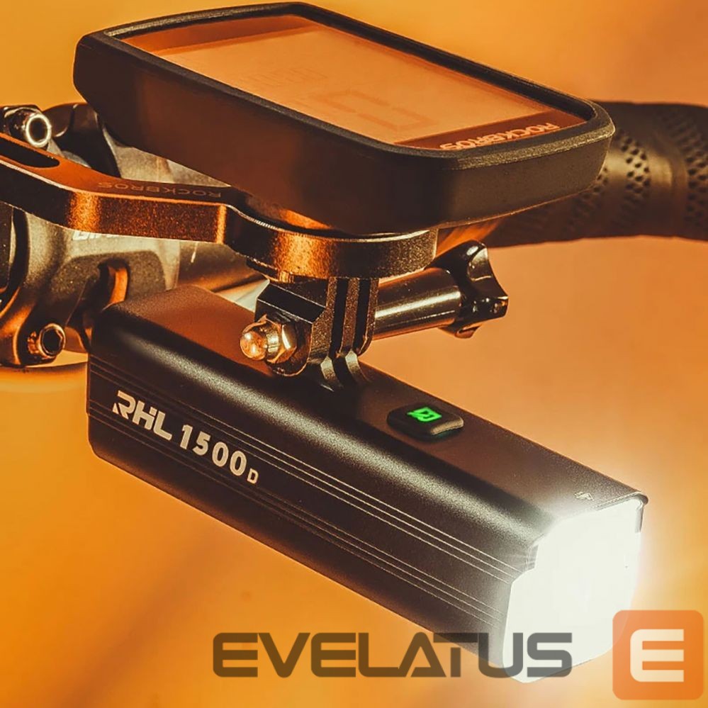Dviračio priedas Rockbros Rockbros RHL1500 front bicycle light 5000mAh 1500lm IPX6 - black