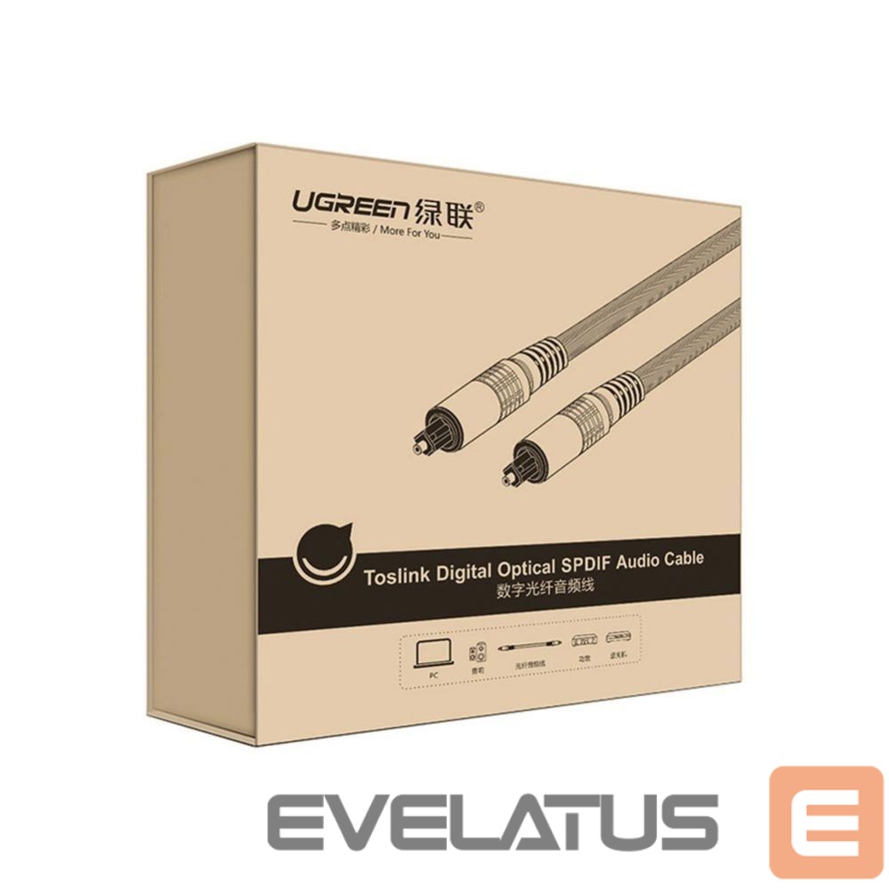 Kabelis Ugreen Ugreen AV108 10540 optical Toslink/SPDIF cable 2m - gray
