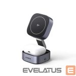Kitas telefono priedas Ugreen  Ugreen W702 3in1 inductive charger with MagSafe / Qi2 and USB-C port for phone / headphones - black 