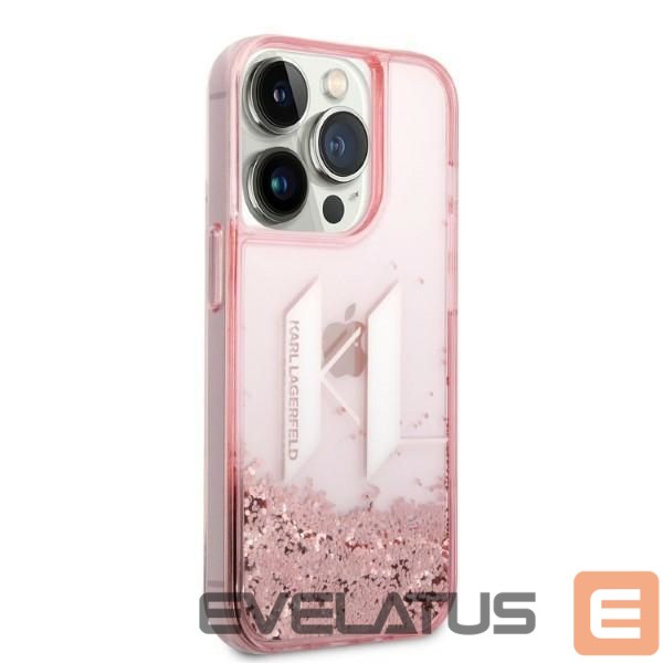 Nugarėlės dėklai Karl Lagerfeld Karl Lagerfeld KLHCP14XLBKLCP iPhone 14 Pro Max 6.7 "pink / pink hardcase Liquid Glitter Big KL