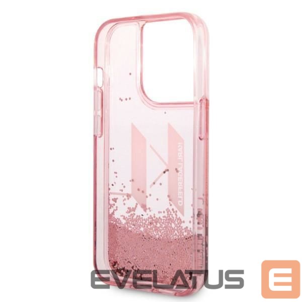 Nugarėlės dėklai Karl Lagerfeld Karl Lagerfeld KLHCP14XLBKLCP iPhone 14 Pro Max 6.7 "pink / pink hardcase Liquid Glitter Big KL