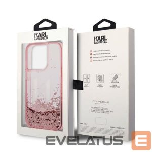 Nugarėlės dėklai Karl Lagerfeld  Karl Lagerfeld KLHCP14XLBKLCP iPhone 14 Pro Max 6.7 "pink / pink hardcase Liquid Glitter Big KL 