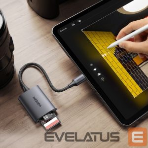 Adapteris Ugreen  Ugreen CM401 USB C 5Gb/s SD/TF card reader - gray 