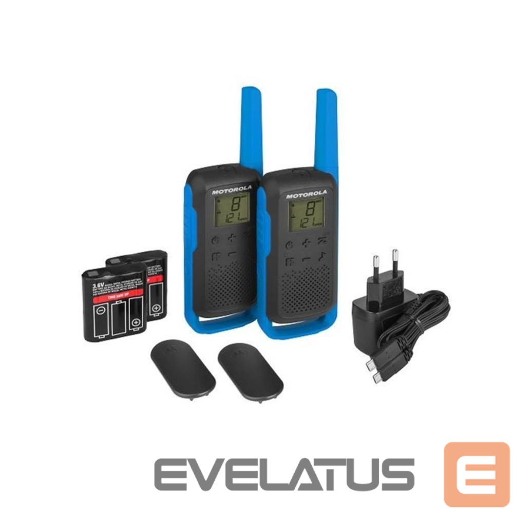 Radijo imtuvai Motorola Talkabout T62 twin-pack + charger blue