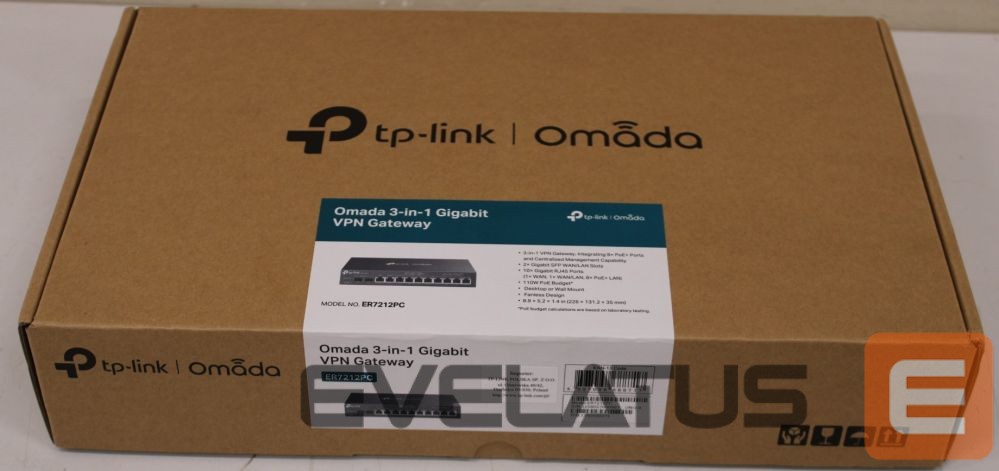 Maršrutizatoriai TP-Link SALE OUT. Omada 3-in-1 Gigabit VPN Router | ER7212PC | 802.1q | 10/100/1000 Mbit/s | Ethernet LAN (RJ-45) ports 8 | Mesh Support No | MU-MiMO No | No mobile broadband | 24 month(s) | USED, SCRATCHED ON BACK