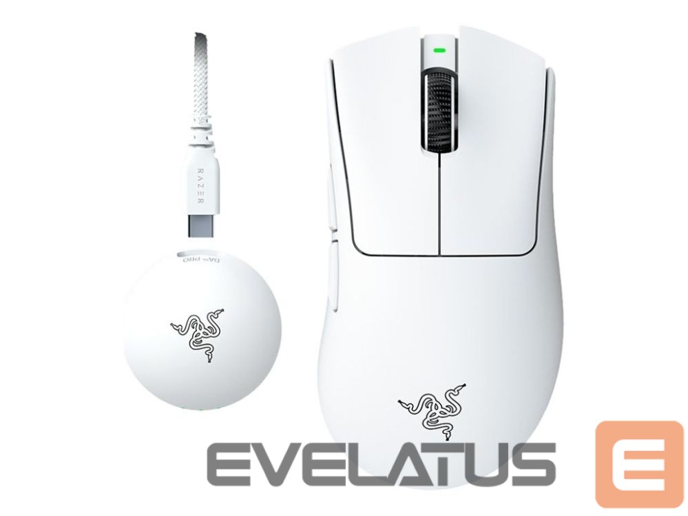 Kompiuterio pelė Razer DeathAdder V4 Pro Gaming mouse, White |