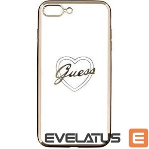 Nugarėlės dėklai Guess Apple iPhone 7 Plus / 8 Plus Apple Heart TPU Case Gold