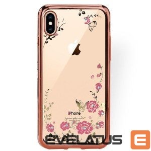 Nugarėlės dėklai GreenGo Apple Iphone XS MAX Back Case Flower Rose Gold