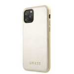 Nugarėlės dėklai Guess Apple iPhone 11 Pro Iridescent PU Leather Hard Case Gold