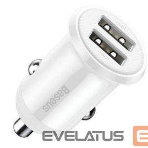 Automobiliniai įkrovikliai Baseus  Grain Pro car charger 2x USB 4.8 A White