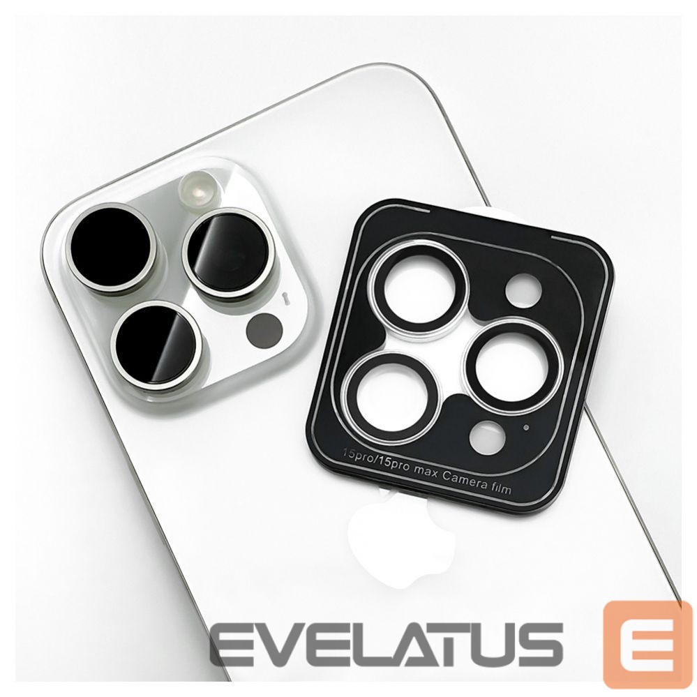 Apsauginiai stiklai Evelatus Apple iPhone 15 Pro / 15 Pro Max Camera Lens Protector Armor White Titanium