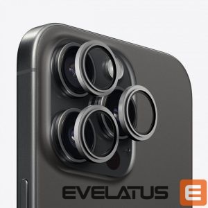 Apsauginiai stiklai Evelatus Apple iPhone 15 Pro / 15 Pro Max Camera Lens Protector Armor Black Titanium 