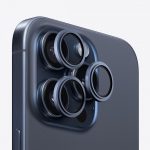 Apsauginiai stiklai Evelatus Apple iPhone 15 Pro / 15 Pro Max Camera Lens Protector Armor Blue Titanium 