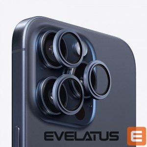 Apsauginiai stiklai Evelatus Apple iPhone 15 Pro / 15 Pro Max Camera Lens Protector Armor Blue Titanium 