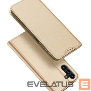 Knygos tipo dėklas dėklai Dux Ducis Samsung A14 5G Flip Card Wallet Stand Gold