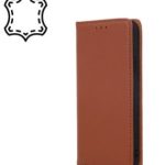 Knygos tipo dėklas dėklai iLike Samsung Galaxy A54 5G Genuine Leather Smart Pro case Brown