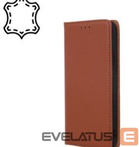 Knygos tipo dėklas dėklai iLike Samsung Galaxy A54 5G Genuine Leather Smart Pro case Brown