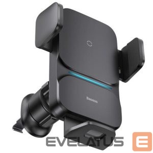 Automobiliniai įkrovikliai Baseus Universal Wisdom induction charger car phone holder Black