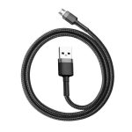 Kabelis Baseus  CABLE MICROUSB TO USB 1M/GRAY/BLACK CAMKLF-BG1 