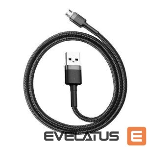Kabelis Baseus  CABLE MICROUSB TO USB 1M/GRAY/BLACK CAMKLF-BG1 