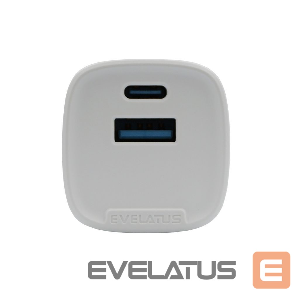Adapteriai Evelatus Evelatus QuickVolt Adapter 20W USA/CN White