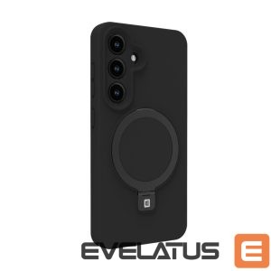 Nugarėlės dėklai Evelatus Samsung Galaxy S25 Plus Premium MagSafe with Stand Soft Touch Silicone Case Black