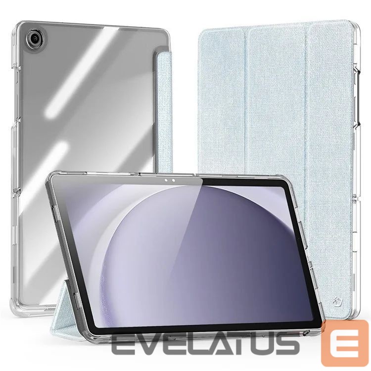 Knygos tipo dėklas Dux Ducis Samsung Galaxy Tab A9 Plus TPU+PC+Leather Clear Case Light Blue