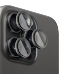 Apsauginiai stiklai Evelatus Apple iPhone 16 Pro / 16 Pro Max Camera Lens Protector Armor Black Titanium