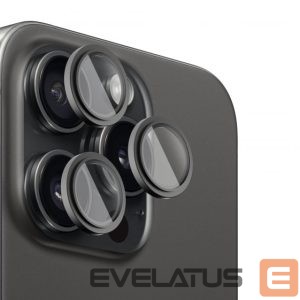 Apsauginiai stiklai Evelatus Apple iPhone 16 Pro / 16 Pro Max Camera Lens Protector Armor Black Titanium