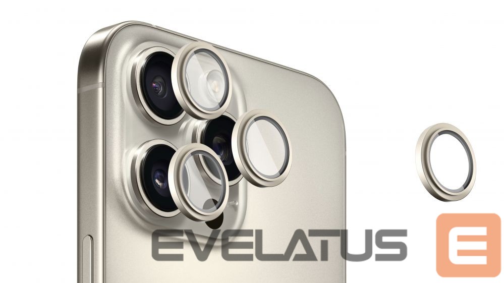 Apsauginiai stiklai Evelatus Apple iPhone 16 Pro / 16 Pro Max Camera Lens Protector Armor Natural Titanium